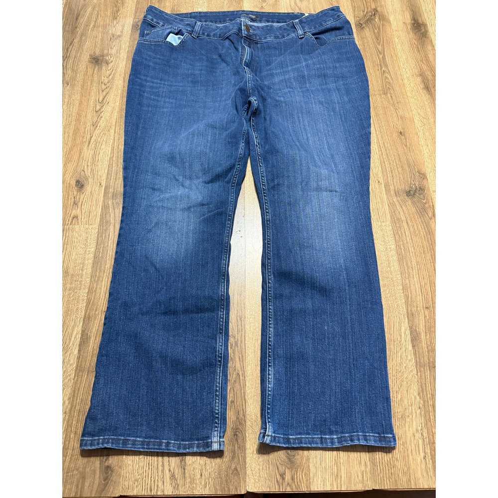 Lee Jeans Womens Plus Size 24W Blue Denim Regular Fit Bootcut Mid Rise